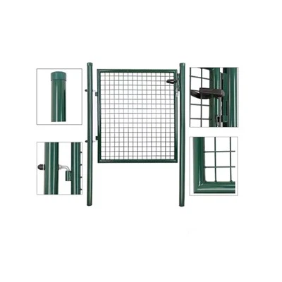 Градинска оградна врата с прахово покритие